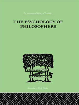 cover image of The Psychology of Philosophers